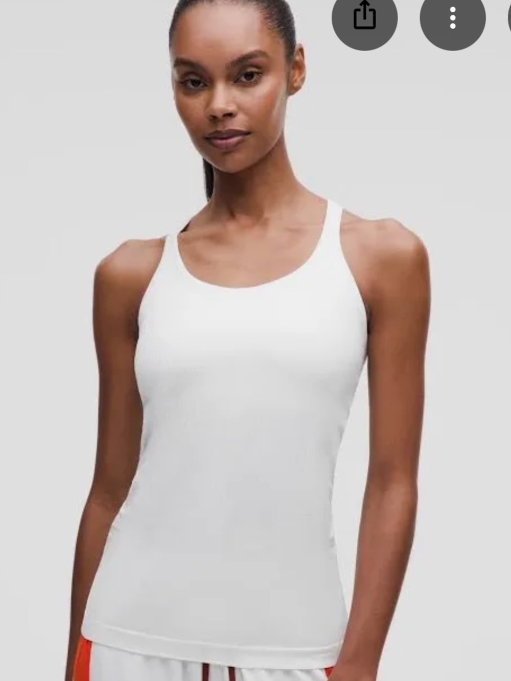 lululemon Ebb to Street White Racerback Tank Top